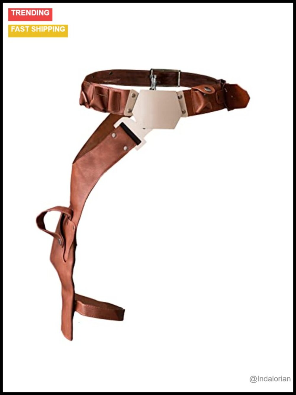 PU Leather Holster Belt Cosplay Costume Prop Adjustable Hand Sewn